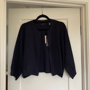 Tahari Navy Cardigan